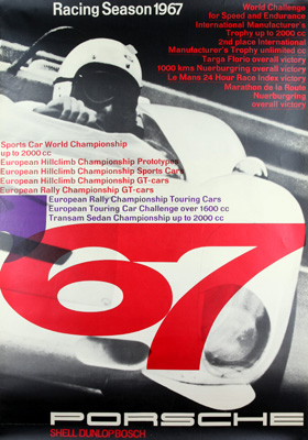 Porsche 1967 Racing Championships Poster